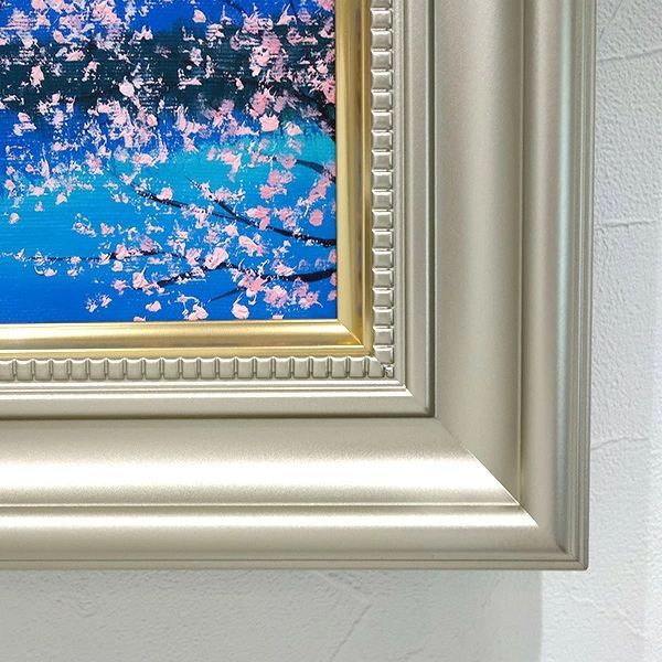 『お初』油彩画 肉筆油彩画 一本桜と富士 ―三宝堂オンラインショップ