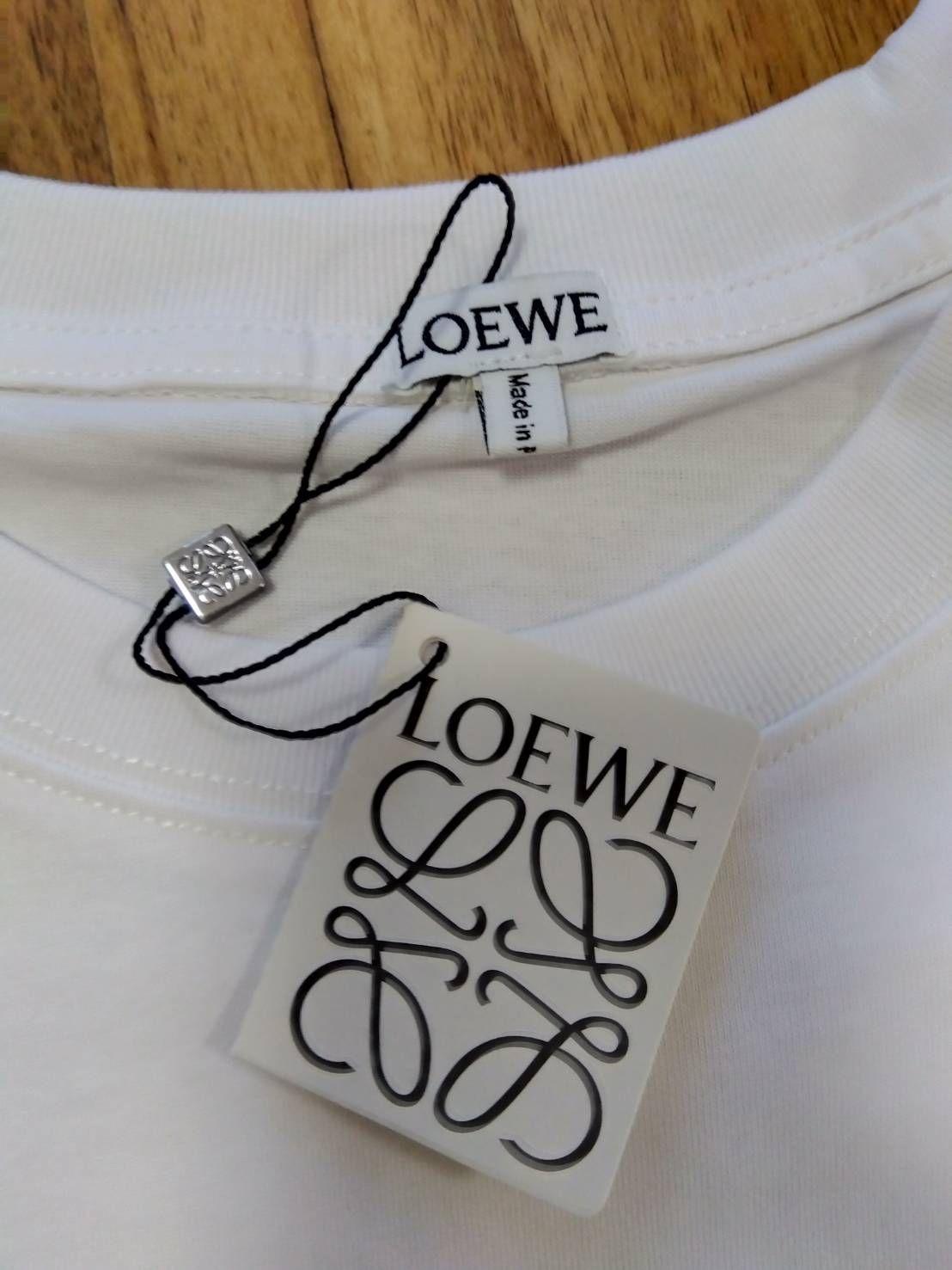 LOEWE ロエベ Tシャツ 刺繍半袖  ホワイト  Lサイズ