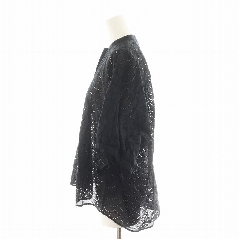 ドゥロワー Drawer EMBRO LACE スリーブリボンレースブラウス