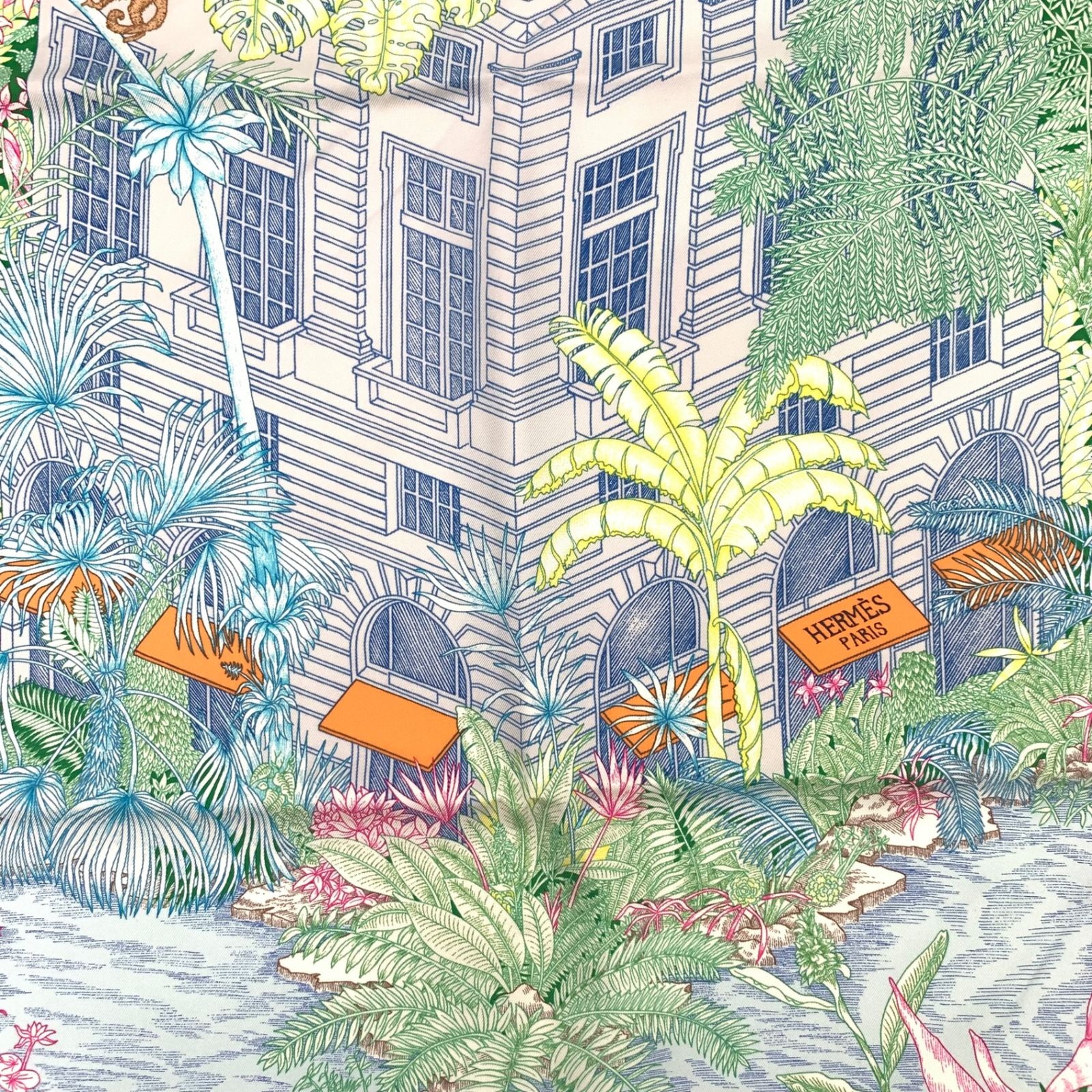 未使用級 HERMES エルメス カレ90 Faubourg Tropical フォーブル 