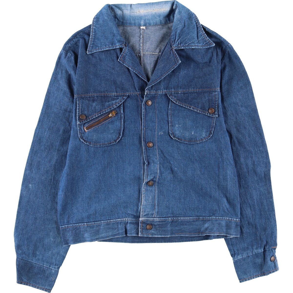 M*i様 vintage unknown デニムジャケット Gジャン 90s 古着 ~80年代 UNKNOWN デニムジャケット Gジャン メンズL ヴィンテージ