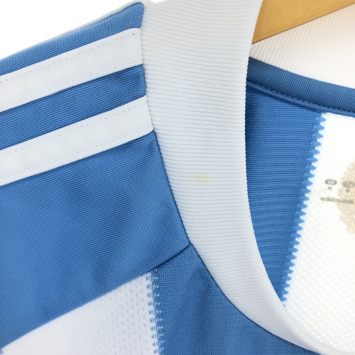 adidas - サッカーアルゼンチン代表　ユニフォーム　adidas　ゲームシャツ　アディダス 古着 00年代 アディダス adidas アルゼンチン代表 メッシュ