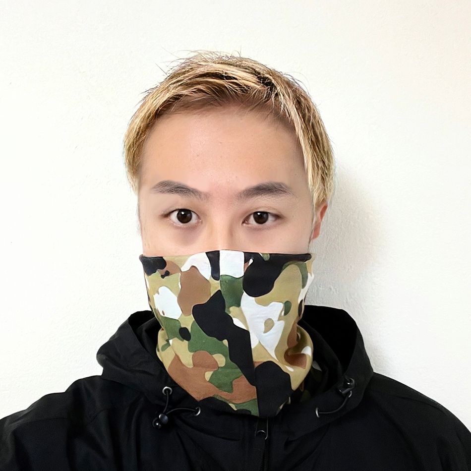 カモフラージュ ペイズリー ネックウォーマー 迷彩 Camo