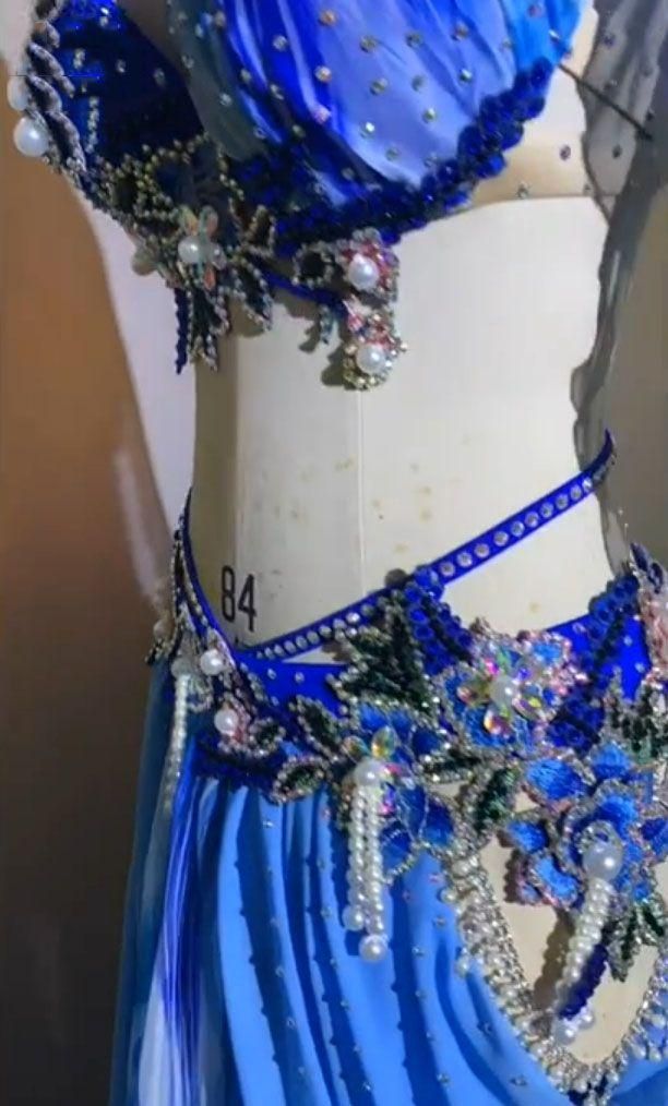 ベリーダンス衣装 オリエンタル衣装 ブラスカート 絞り染め オーダーメイド ベリーダンス オリエンタル衣装 刺繍 ブラ スカート オーダーメイド