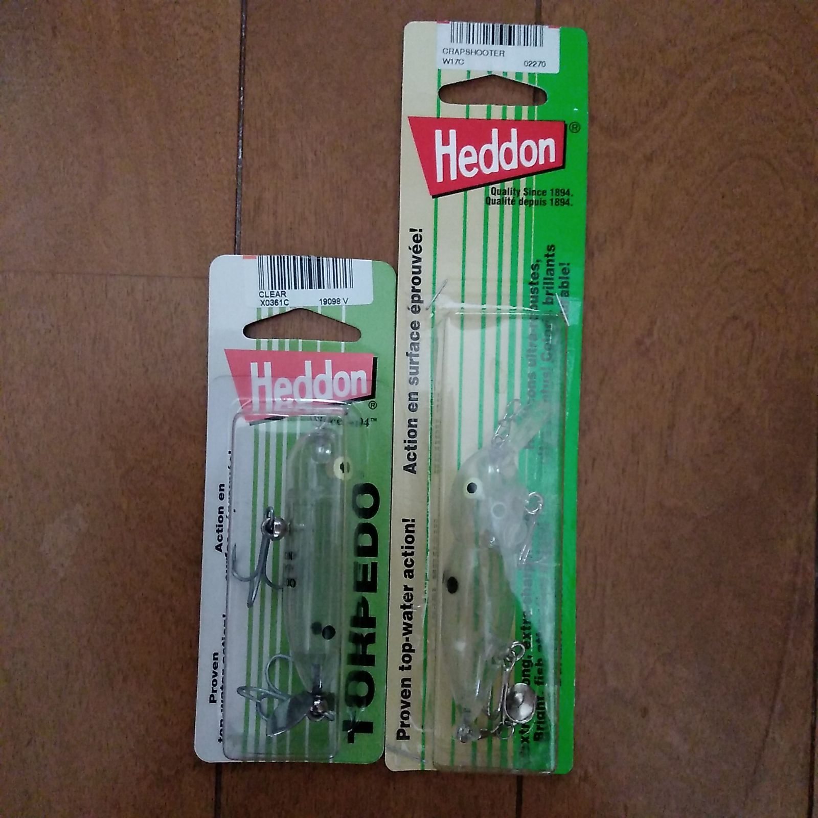 Heddon ヘドン　ベビートーピード　クラップシューター　クリアー　セット