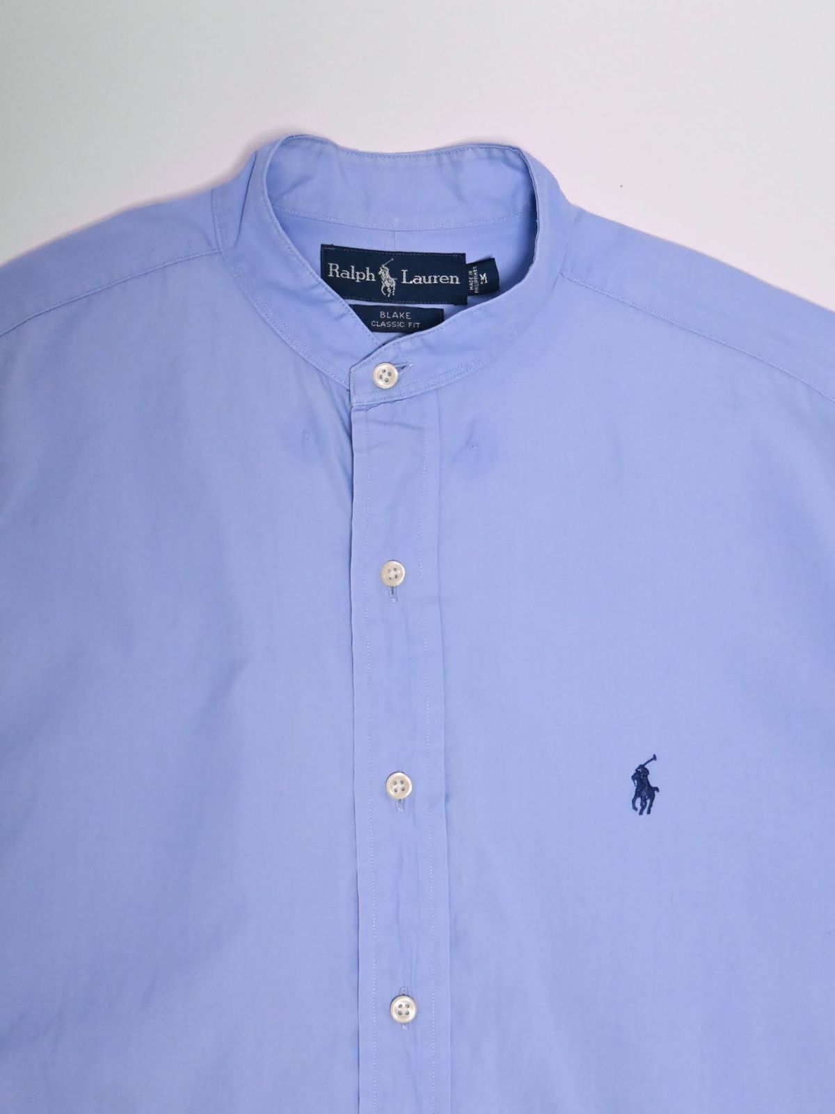 collarless shirt