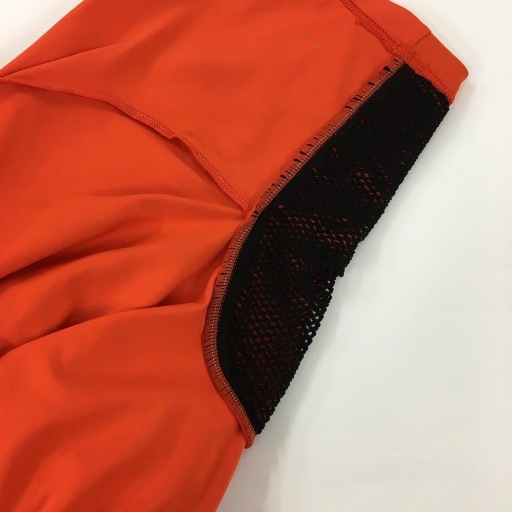 美品】デサントゴルフ 半袖ポロシャツ レッドオレンジ系