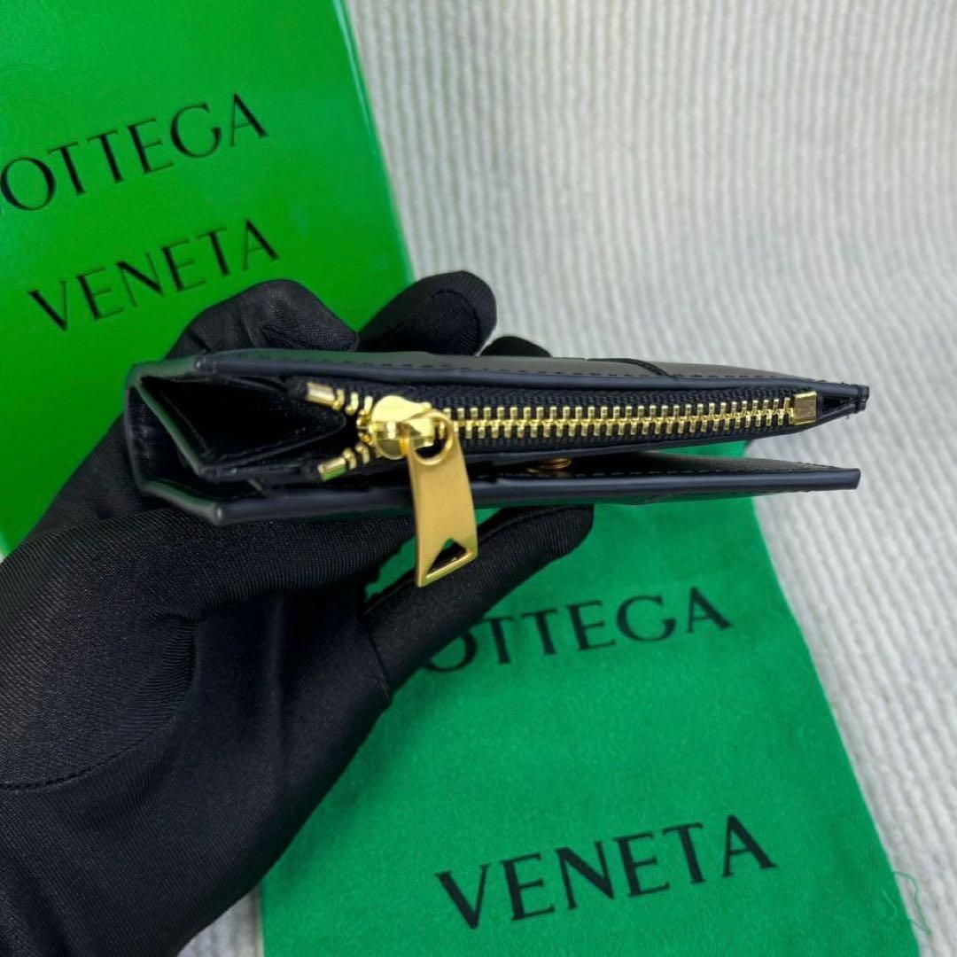 箱付 BOTTEGA VENETA コンパクトジップアラウンドウォレット 二つ折り  