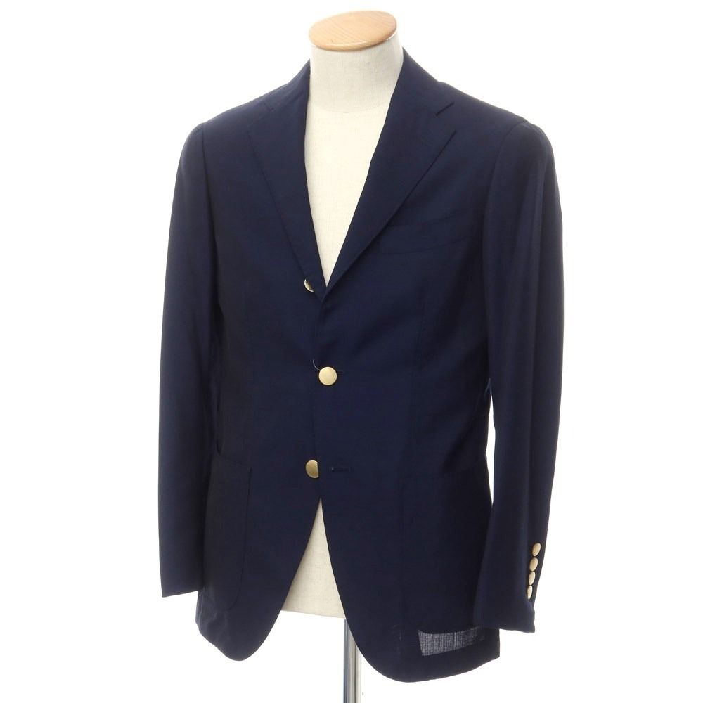 【中古】ビームスエフ BEAMS F ウール 3B テーラードジャケット ネイビー【サイズ42】【メンズ】