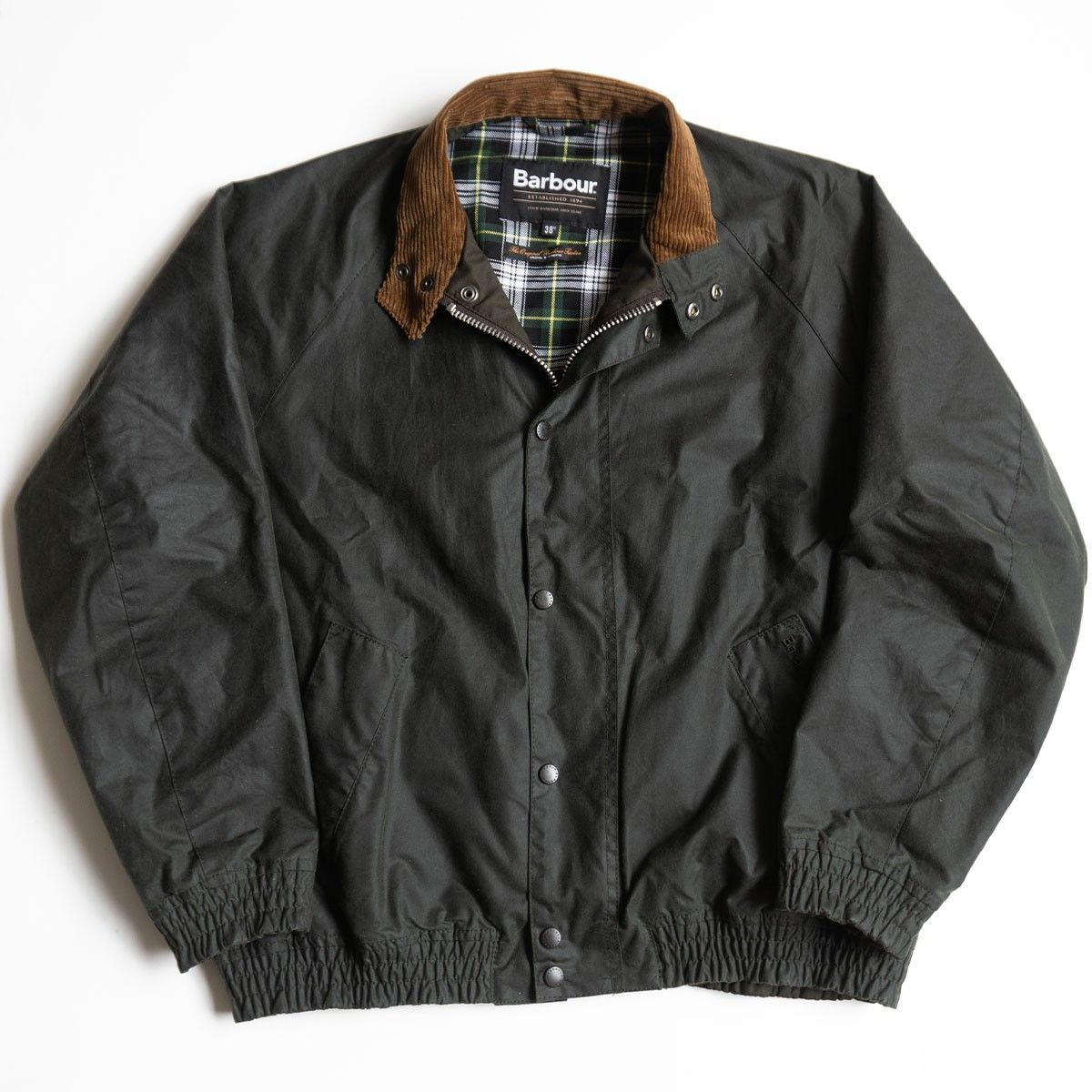 極美品】BARBOUR【トランスポート スタンドカラー ワックス ブルゾン 