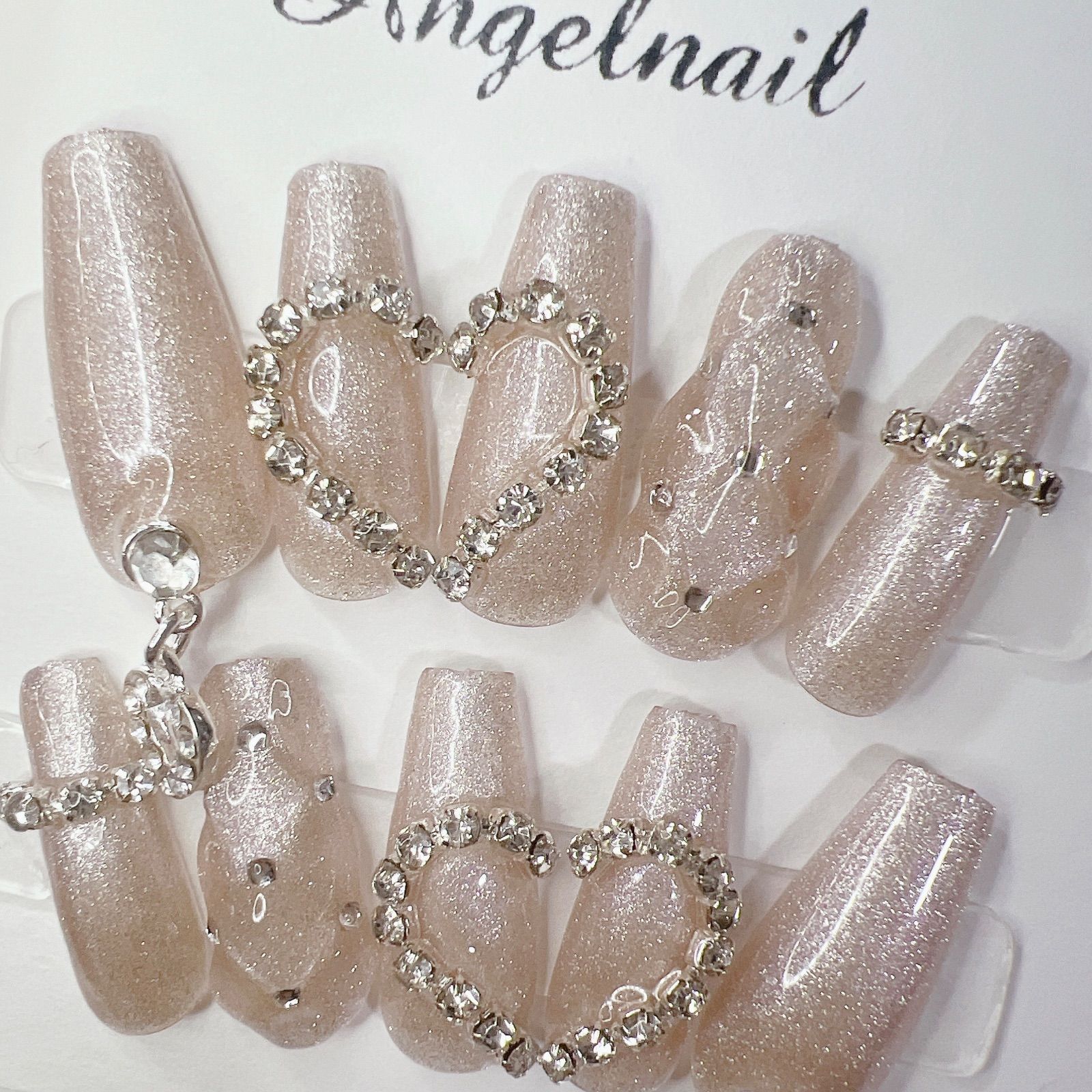 mignonnailお急ぎ便A♡ ネイルチップ 韓国 量産型 ワンホン ラメ 