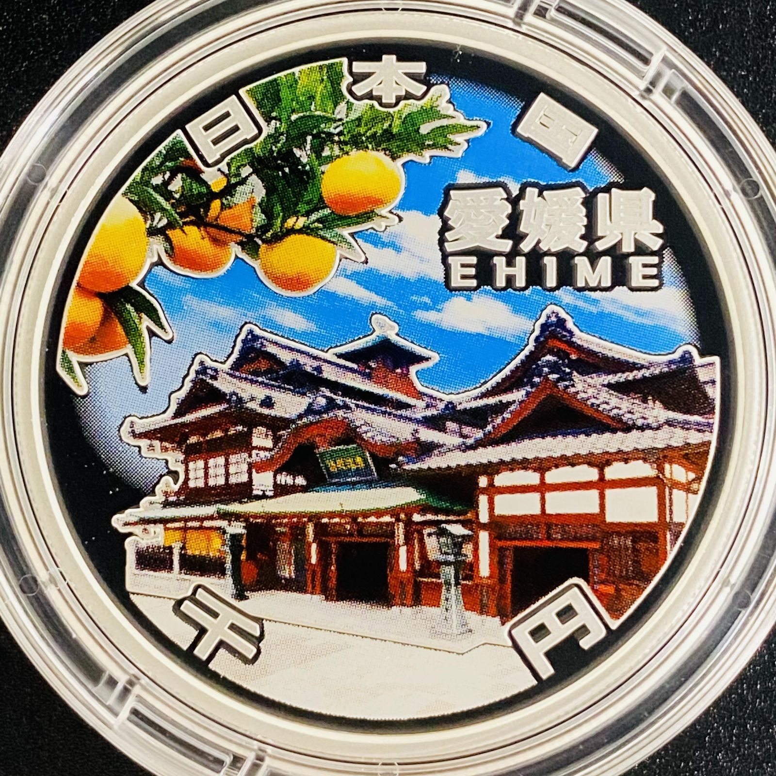 地方自治 千円銀貨 愛媛県 Bセット 31.1g 付属品付 地方自治法施行60