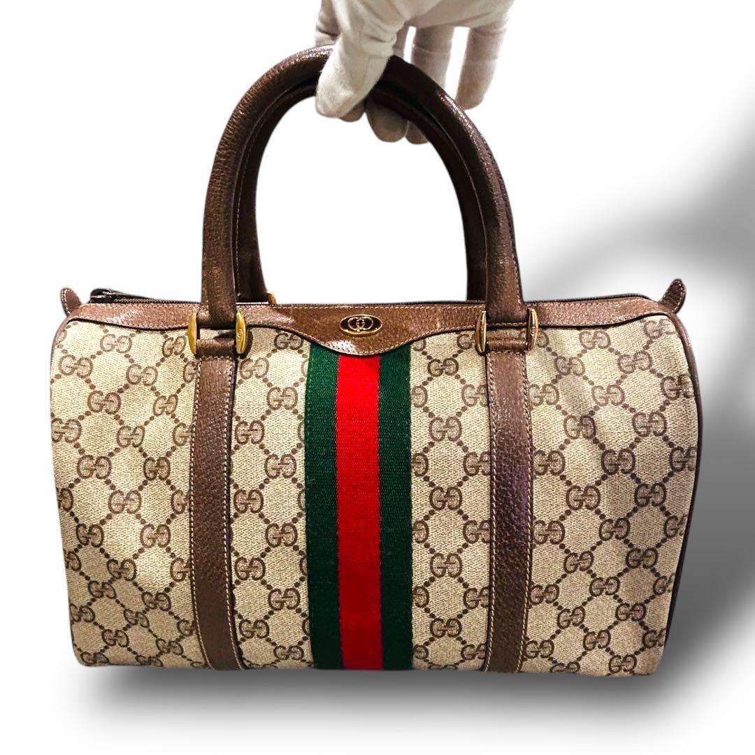 【✨極美品✨】 グッチ シマ プリンシー ミニボストンバッグ ブラウン gucciプリンシーミニボストンバッグ黒 GUCCI グッチ プリンシー
