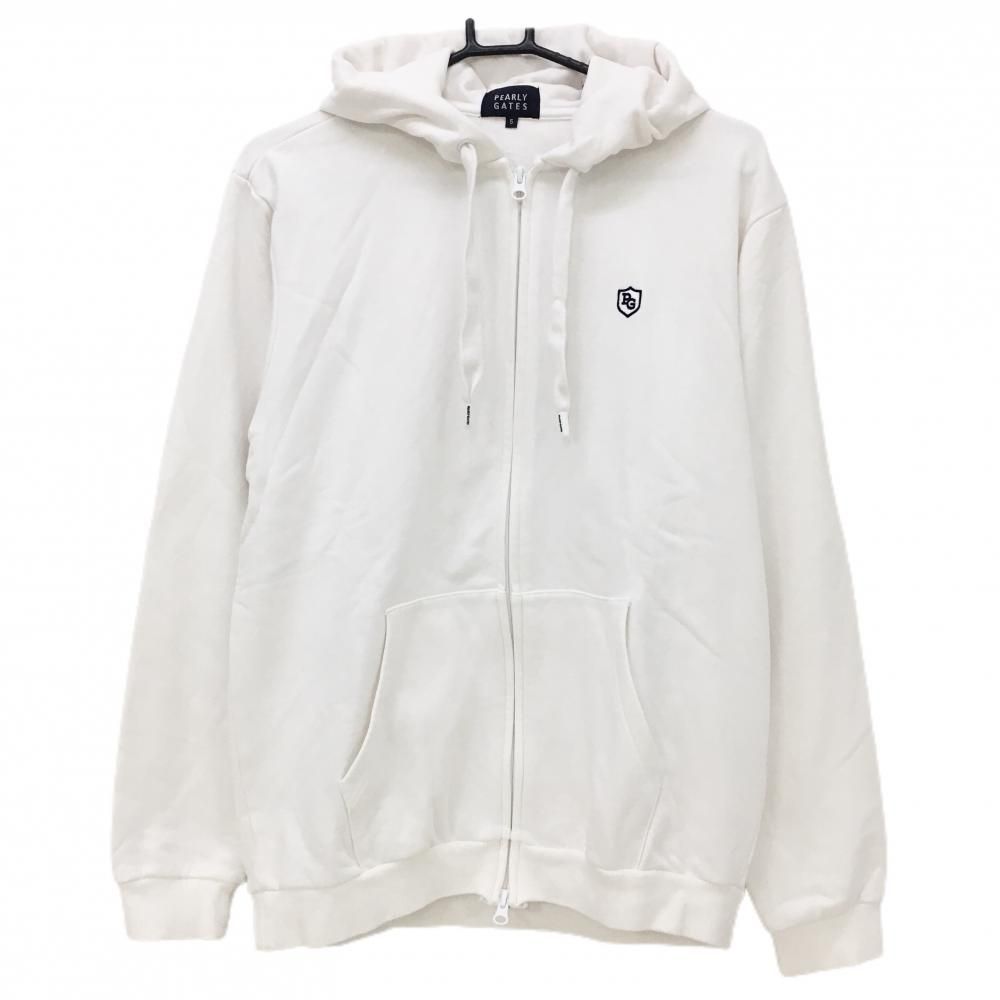 パーリーゲイツ ジップパーカー 白 後ビックプリント ブルゾン メンズ 5 L ゴルフウェア PEARLY GATES