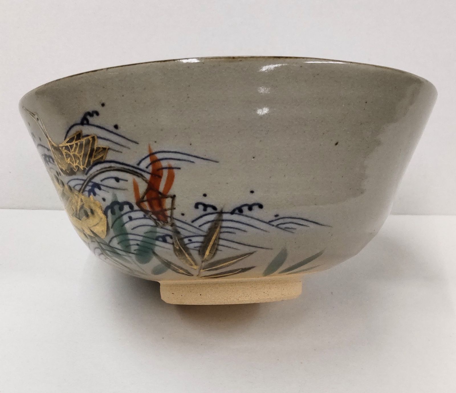 乾山写鵜飼の絵茶碗 閑粋作