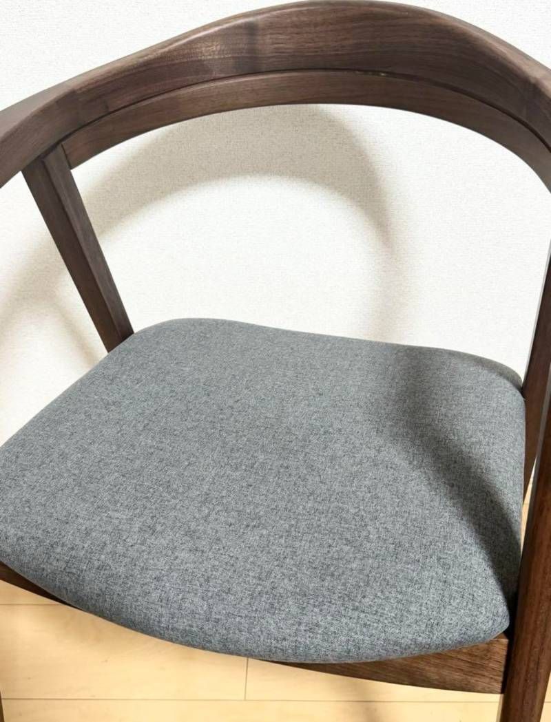 CHERRY ダイニングチェア 北欧モダン 木製椅子 グレーファブリック