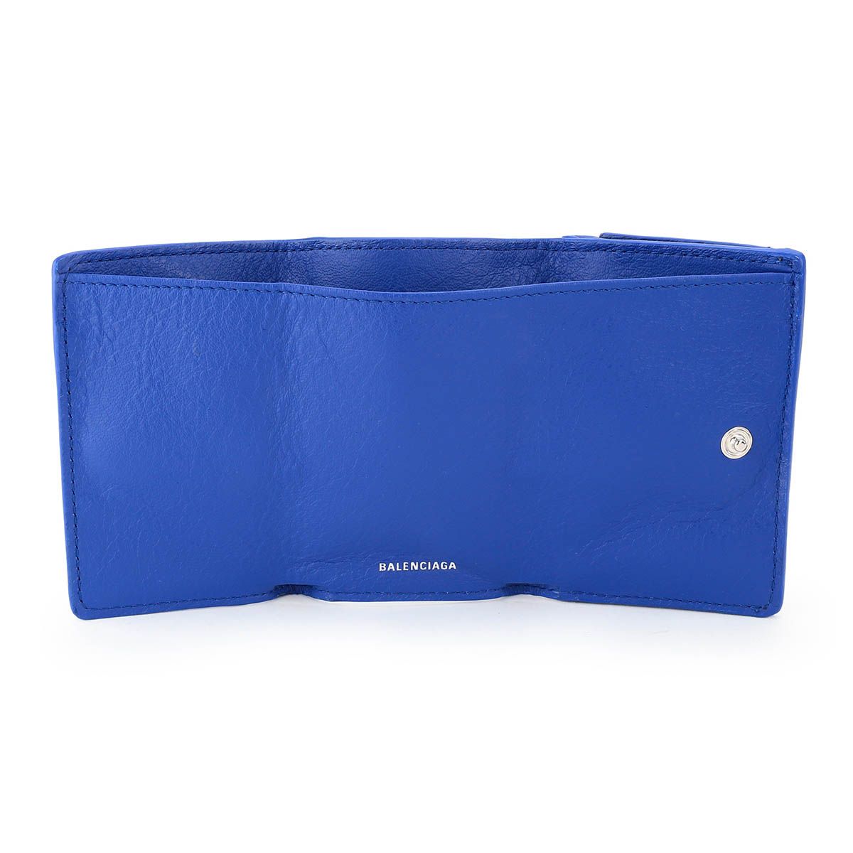 新品 バレンシアガ BALENCIAGA 3つ折り財布 ペーパー ブルー - メルカリ