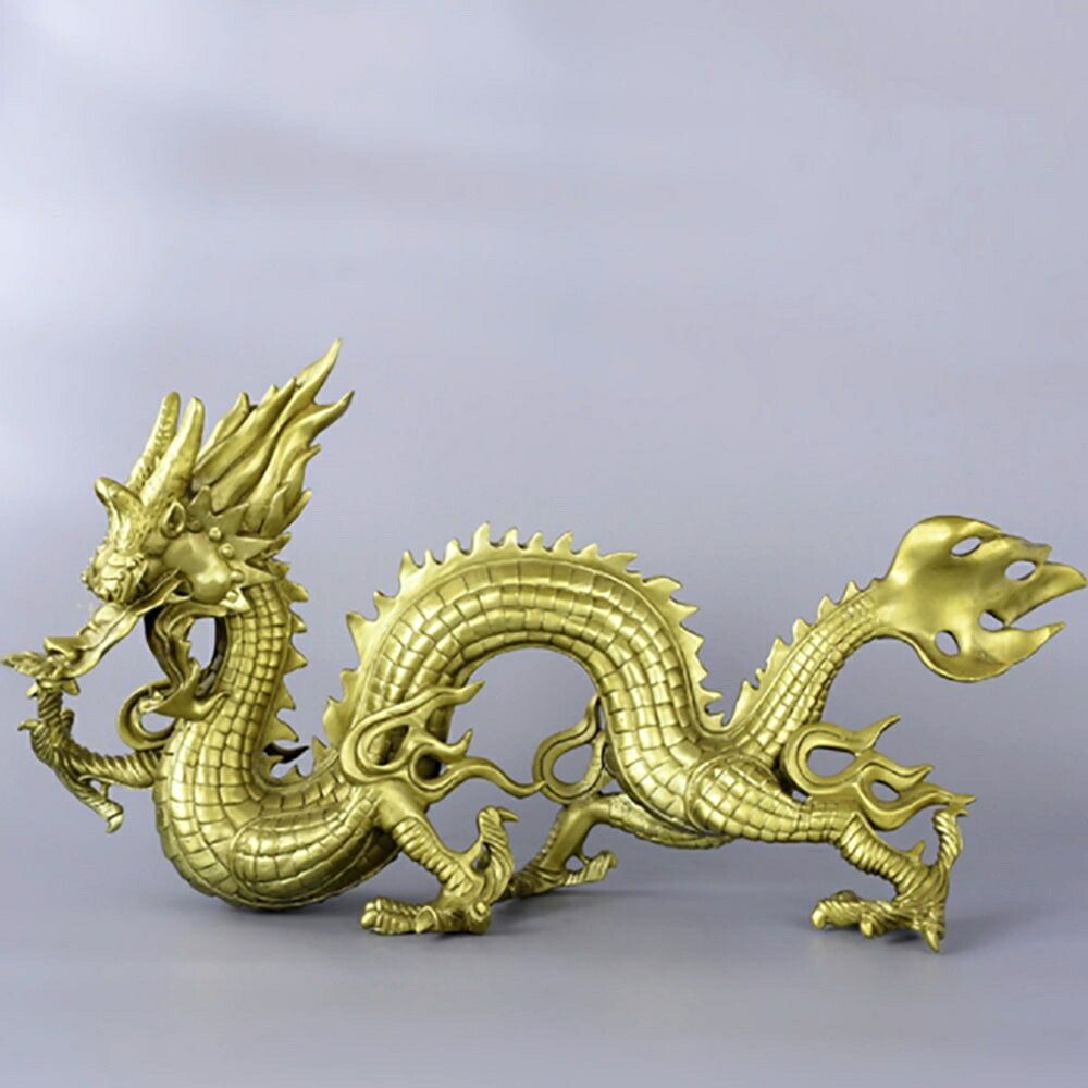 置物 龍 風水 長髭 皇帝龍 人工水晶1個付属 置物 風水 皇帝龍