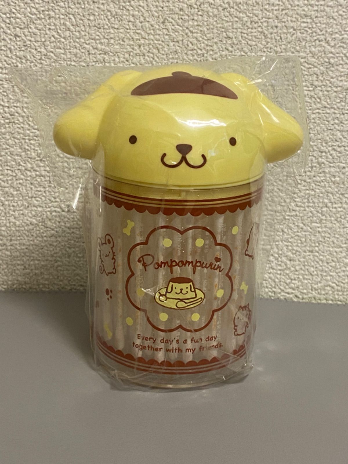 サンリオキャラクターワンタッチ綿棒ケース ポムポムプリン サンリオキャラクターワンタッチ綿棒ケース ポムポムプリン