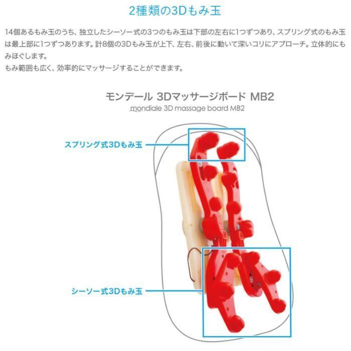 モンデール マッサージボード MB2 3D マッサージ もみ玉 ヒーター マッサージ器 軽量 コンパクト マッサージ 管理医療機器 ヴァルテックス 揉み ほぐし 省エネ KANDAIZUMI_COM