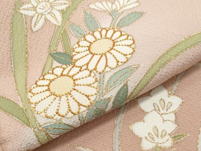 平和屋着物○訪問着 総刺繍 駒刺繍 舞花文 暈し染め 金糸