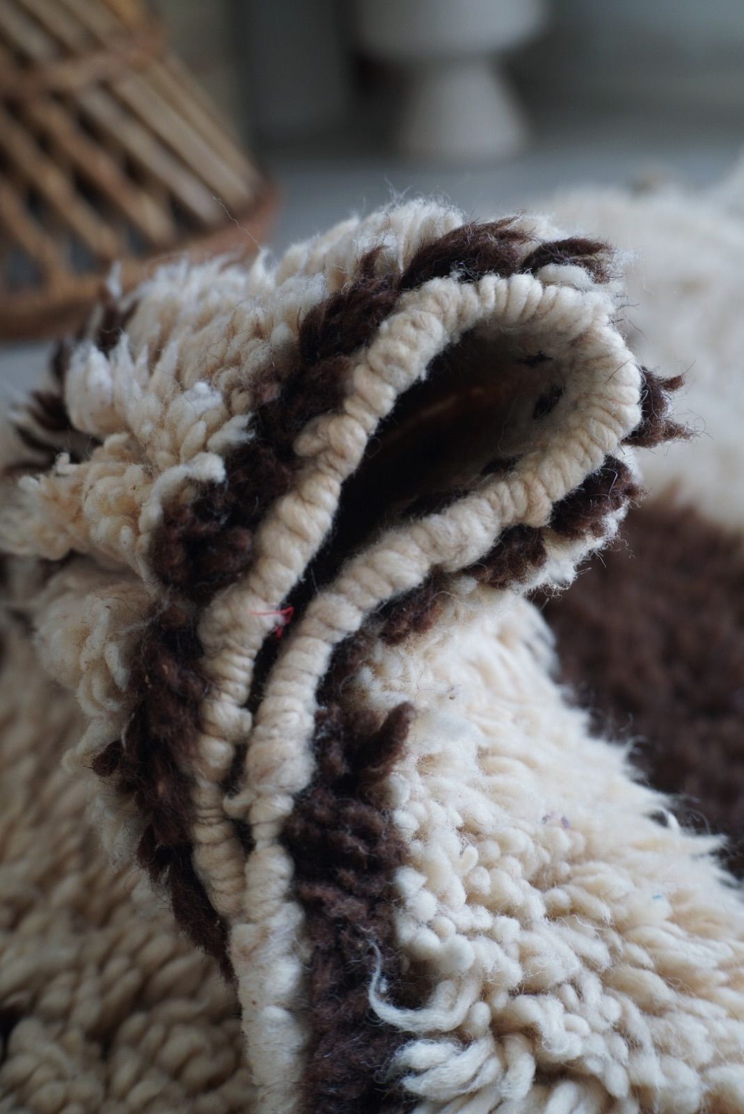 SALE】Semi Vintage Moroccan Rug 75*179【M039】モロッコラグ