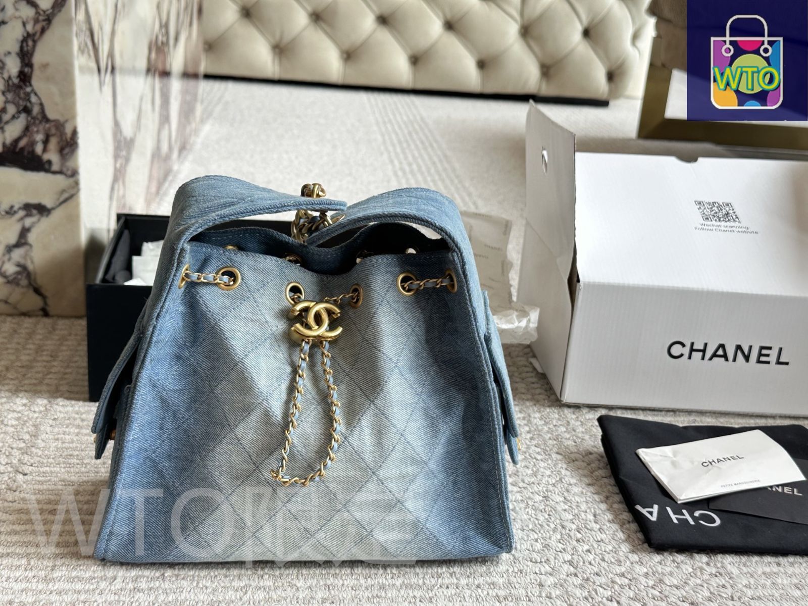 今日特価】Chanel シャネル 25sホボバッグシリーズ デニム素材が