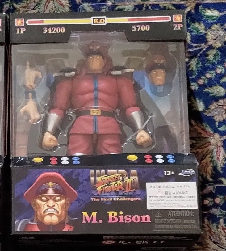 ストリートファイターII　ベガ　M. Bison アクションフィギュア JADA TOYS ウルトラストリートファイターⅡ ベガ 6インチ