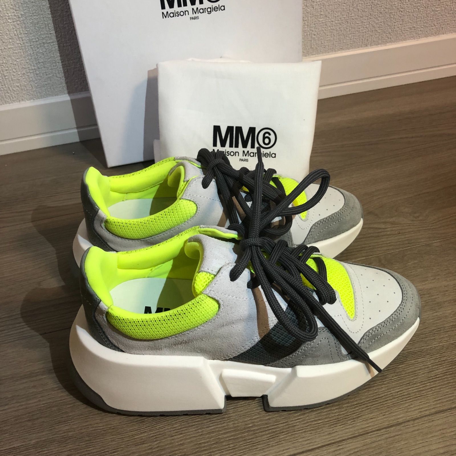 mm6メゾンマルジェラ カラーブロック 厚底 スニーカー - メルカリ 