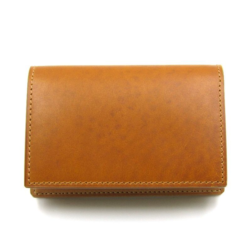 ♥ Flathority フラソリティ 名刺入れ FM704 水染 オイルコードバン 内装ヌメ革 カードケース 日本製 キャメル 24005553