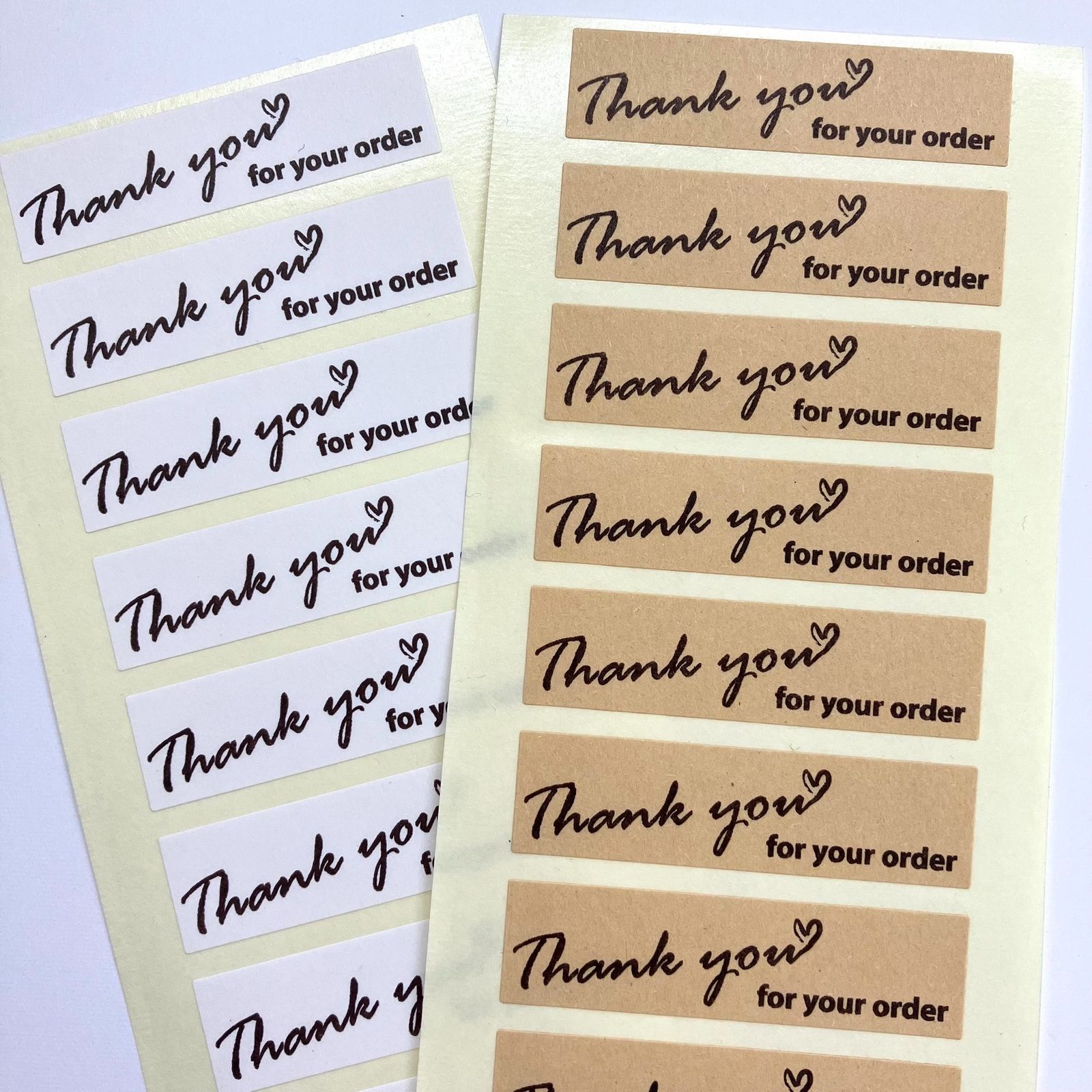 100枚入 ご注文ありがとうシール②【Thankyou fou your order】14×53mm