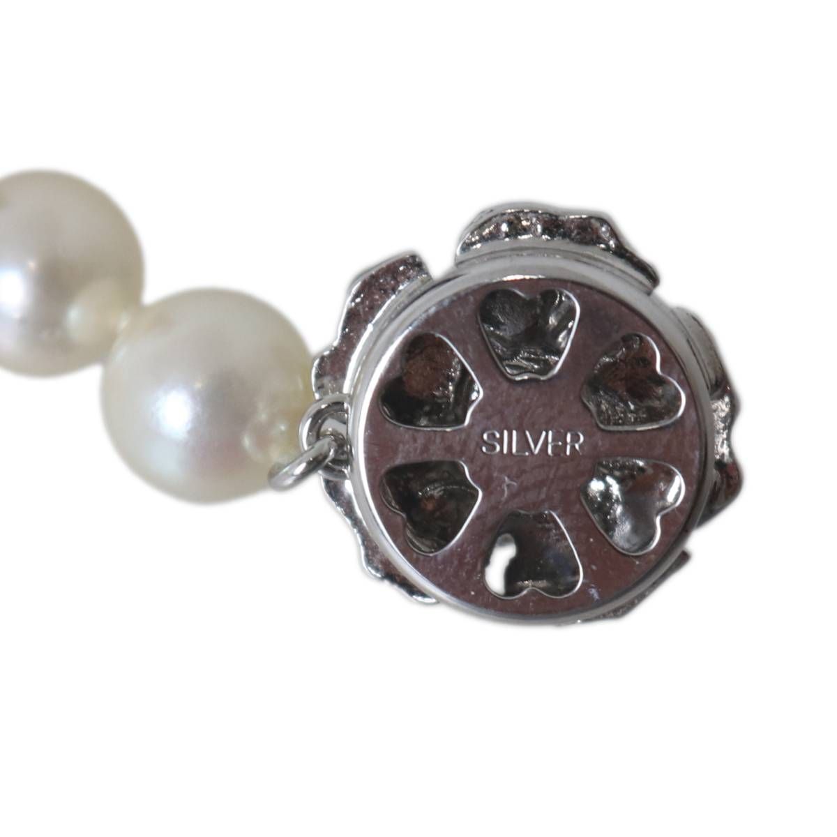 パールネックレス 本真珠×留め具SILVER刻印