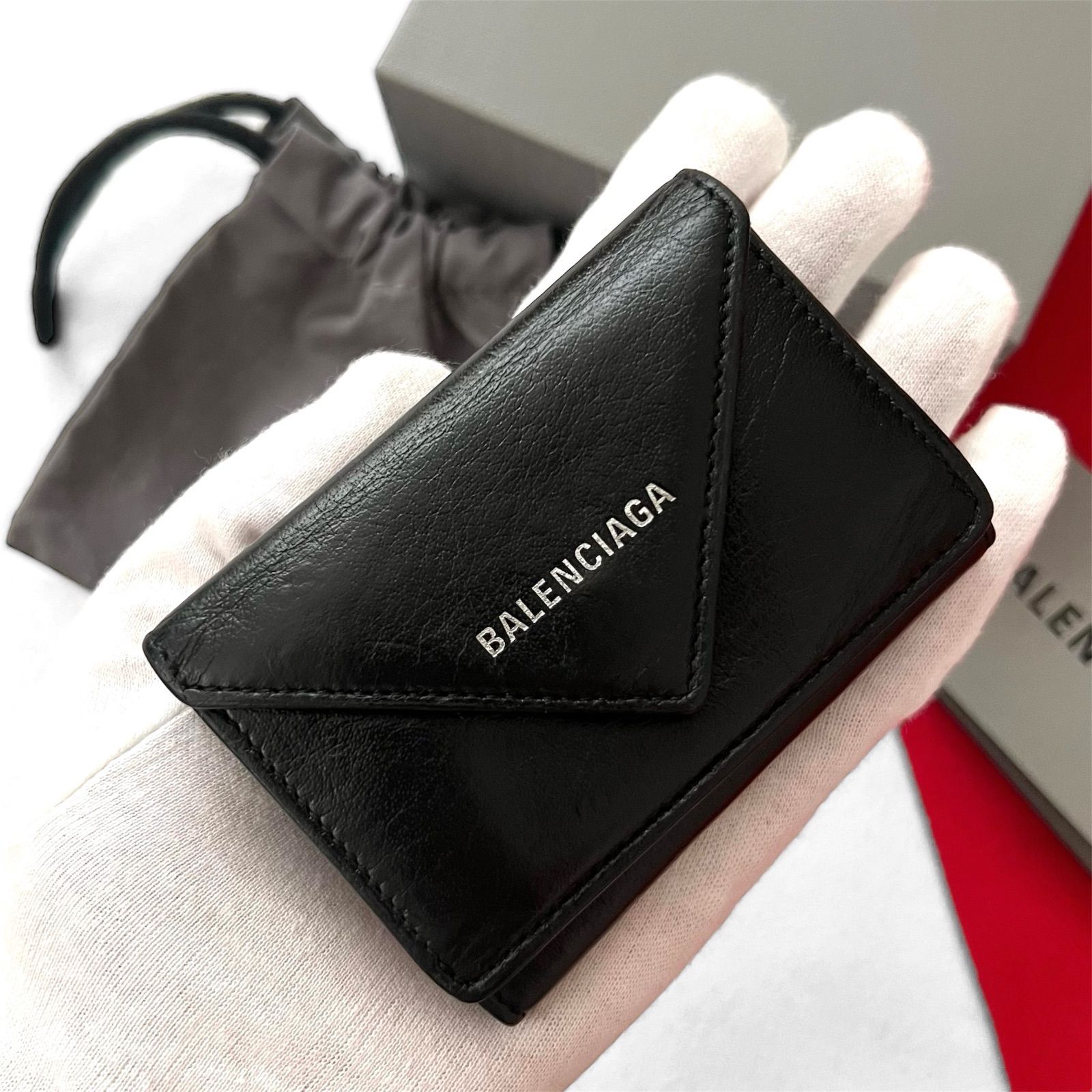 バレンシアガ ペーパー ミニウォレット 美品 美品】 BALENCIAGA