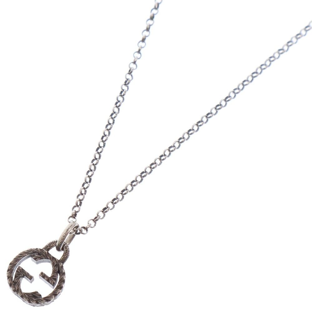 GUCCI (グッチ) インターロッキングG ペンダント シルバーネックレス 455535 J8400 シルバー
