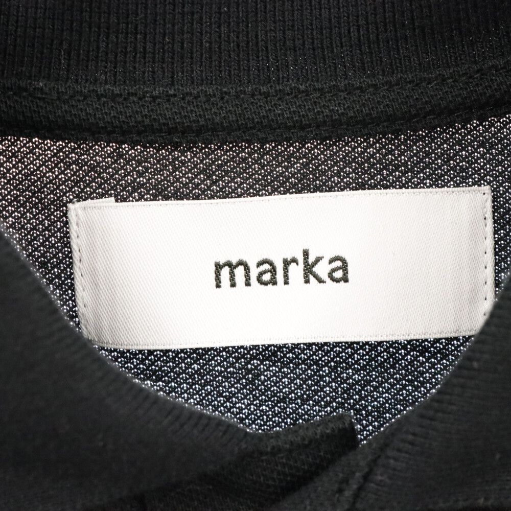 marka (マーカ) 23SS 1B POLO ワンボタンポロシャツ 半袖 カットソー ブラック M23A-10CS01B