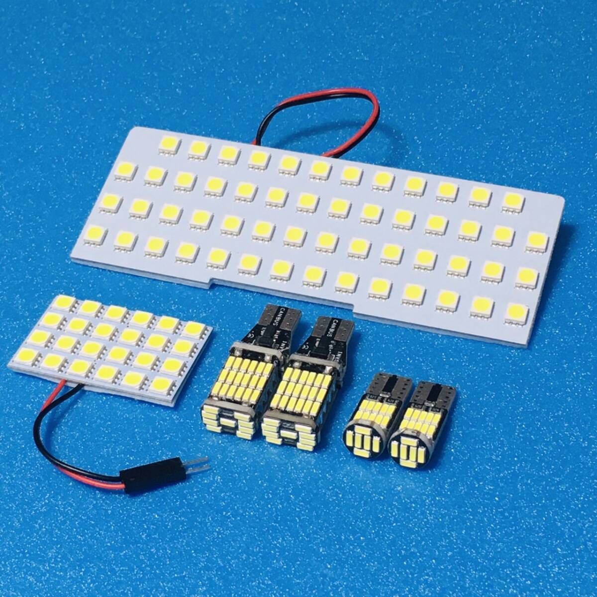 超爆光 ハスラー タフワイルド MR52S MR92S T10 LED ルームランプ 専用設計 基板 室内灯 バックランプ ナンバー灯 ホワイト 6個セット アクセサリ