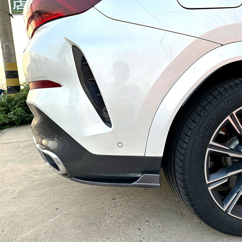 BMW X6 G06 前期 Mスポーツ 2019-2025用 リアコーナーカナード メンズ向け スポーティ 外装カスタム PP製