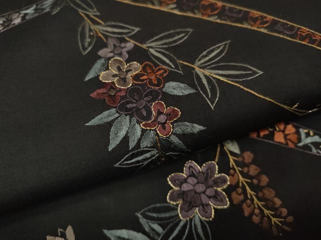 平和屋着物○訪問着 箔散らし 道長花文 暈し染め 金銀彩 ロング丈 正絹