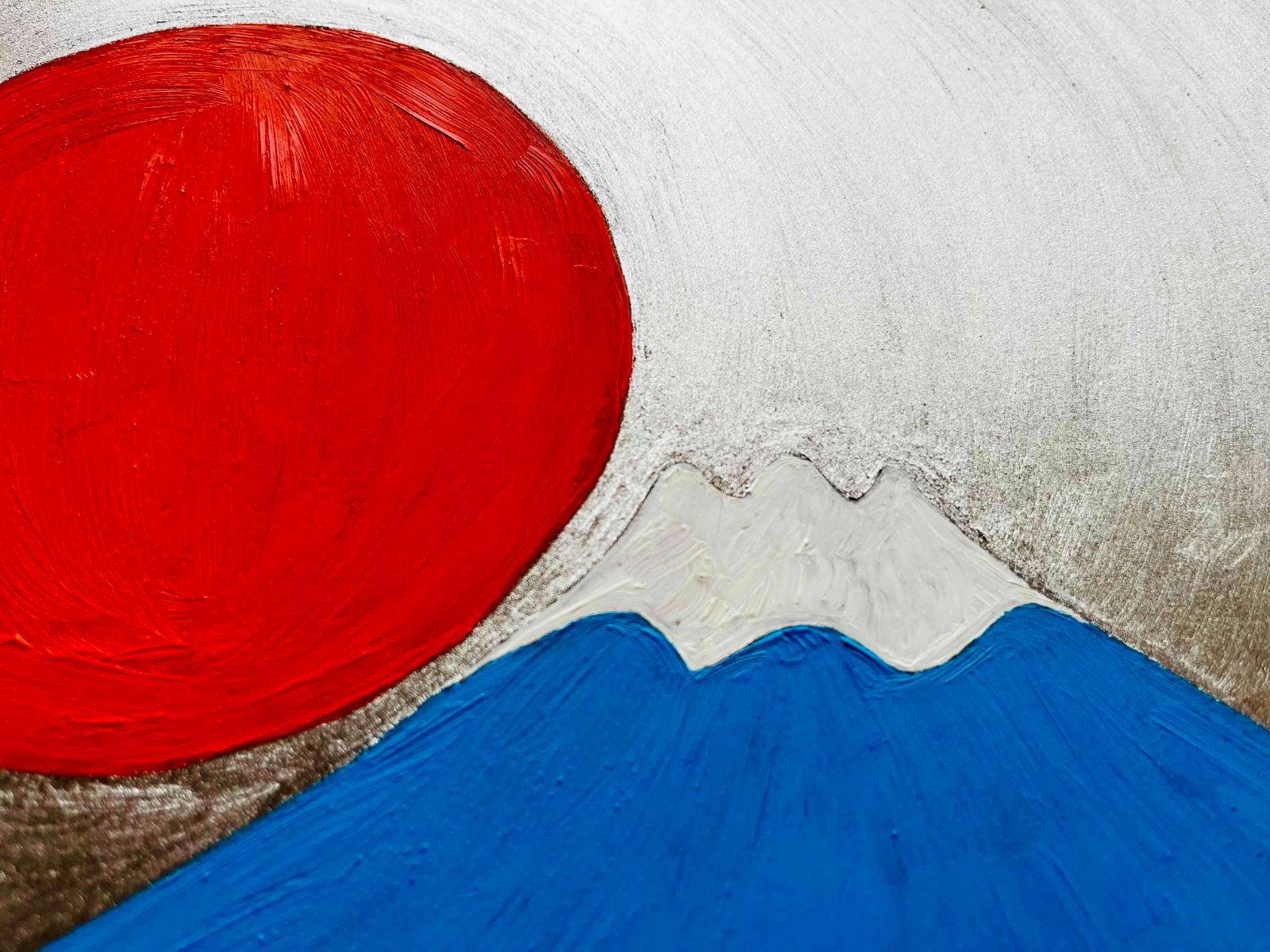 25×34㎝【開運・仕事・学業運】「青富士2」特大・油彩・額装・原画・風水 25×34㎝【開運・仕事・学業運】「青富士2」特大・油彩・額装