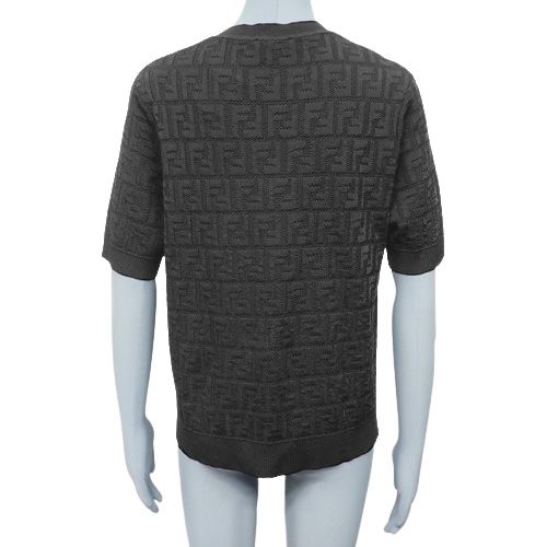 【FENDI】コットン/ビスコース セーター FENDI フェンディ 衣類 FFセーター レディース40 ホワイト ビス