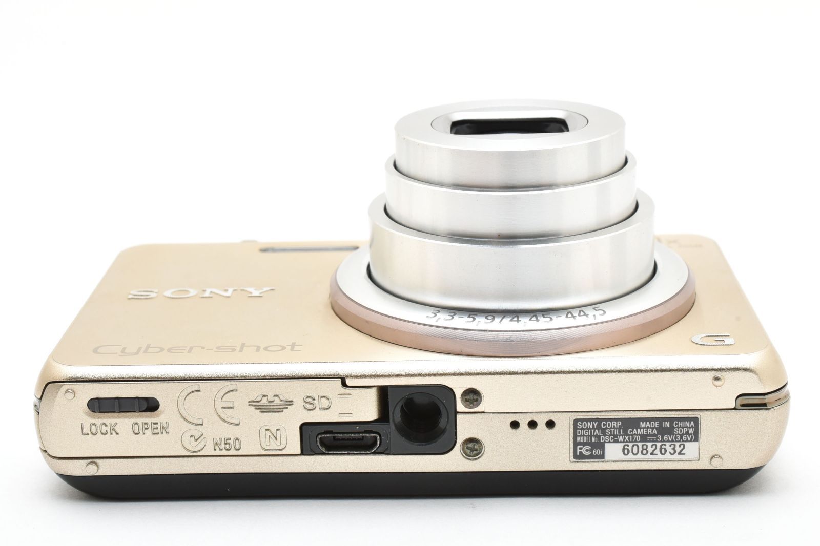 美品】SONY Cyber-Shot DSC-WX170 ゴールド 18.2MP 光学10倍ズーム