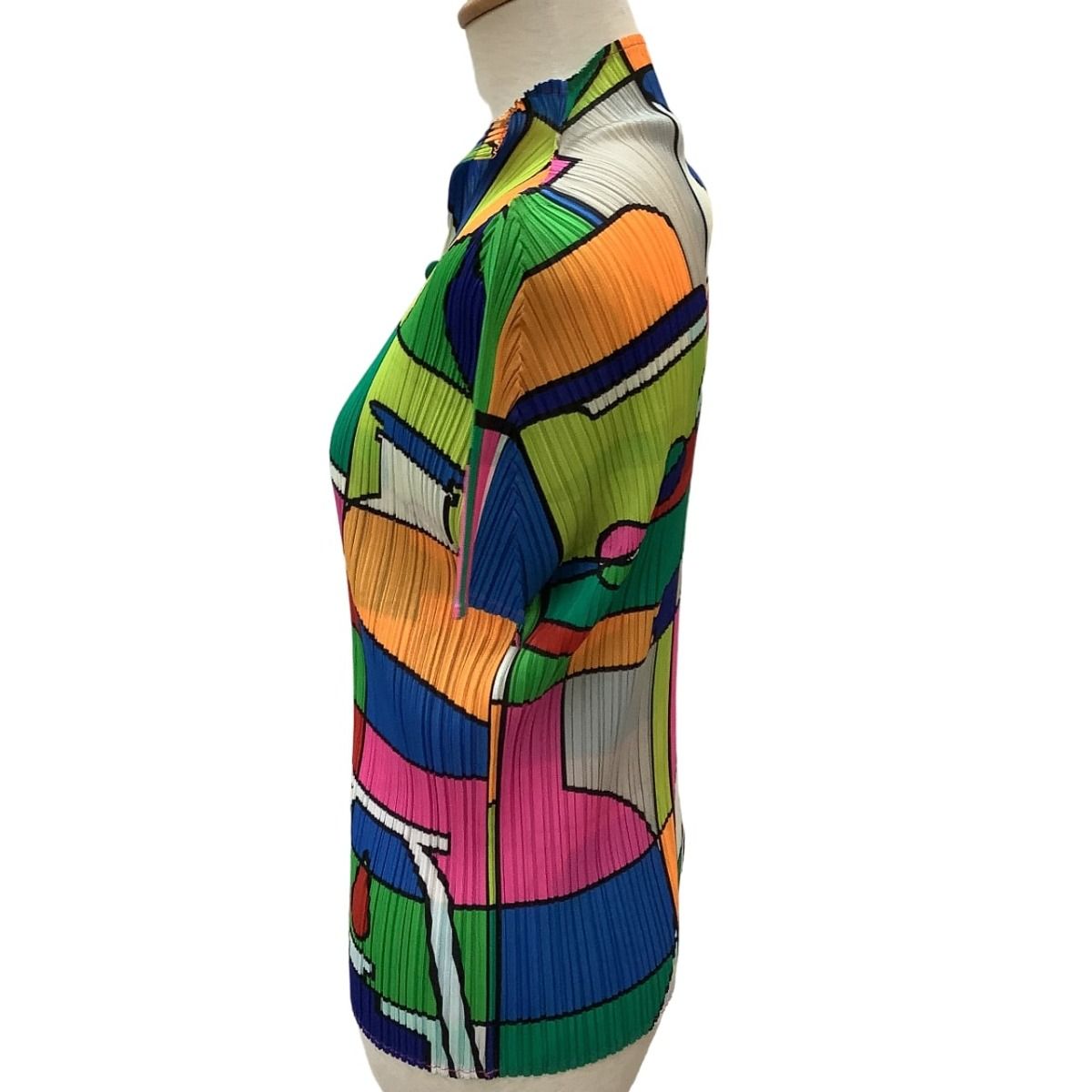 【a1463】PLEATS PLEASE イッセイミヤケ 美品 L マルチカラー PLEATS PLEASE ISSEY MIYAKE - 2枚セット PLEATS PLEASE 総柄