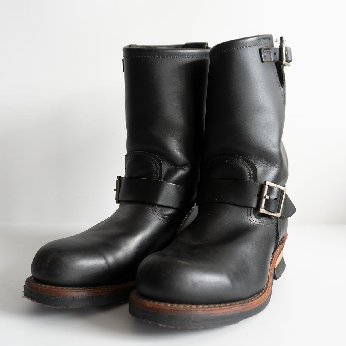 雰囲気抜群 REDWING 2268|エンジニアブーツ US8D 縦羽根タグ 2007年製造 レッドウィング ブラック s2510096