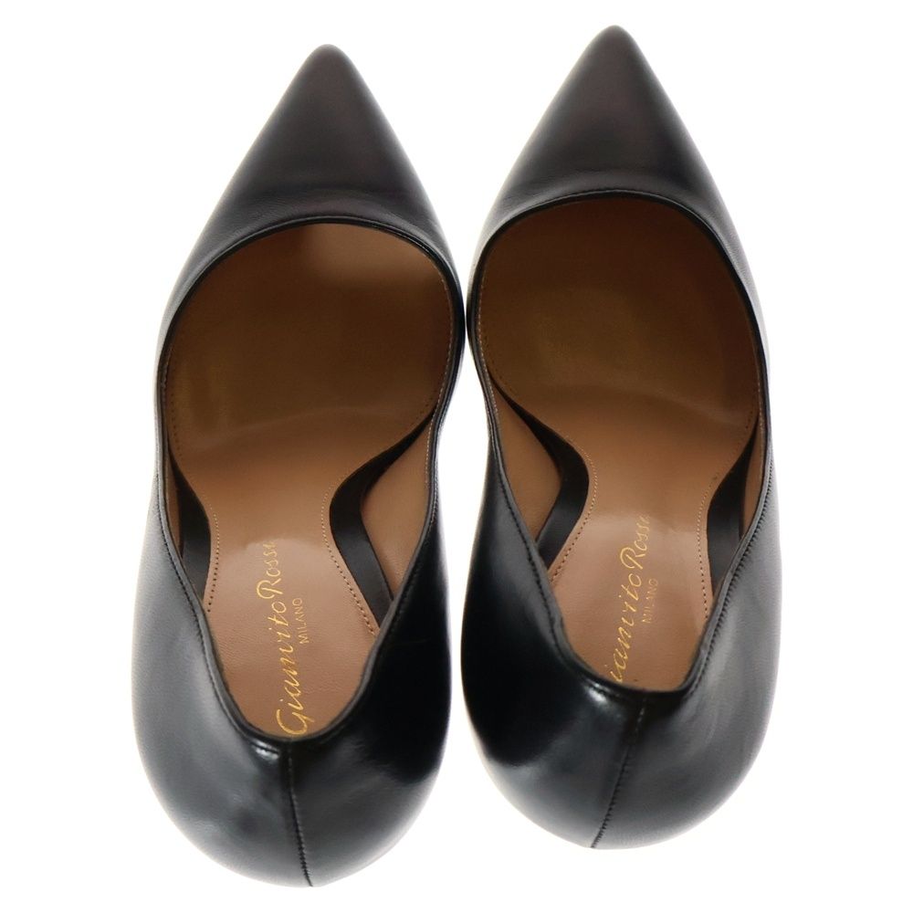 ジャンヴィトロッシ　ブラックパンプス　未使用 Gianvito Rossi (ジャンヴィト・ロッシ) レザー ヒール パンプス