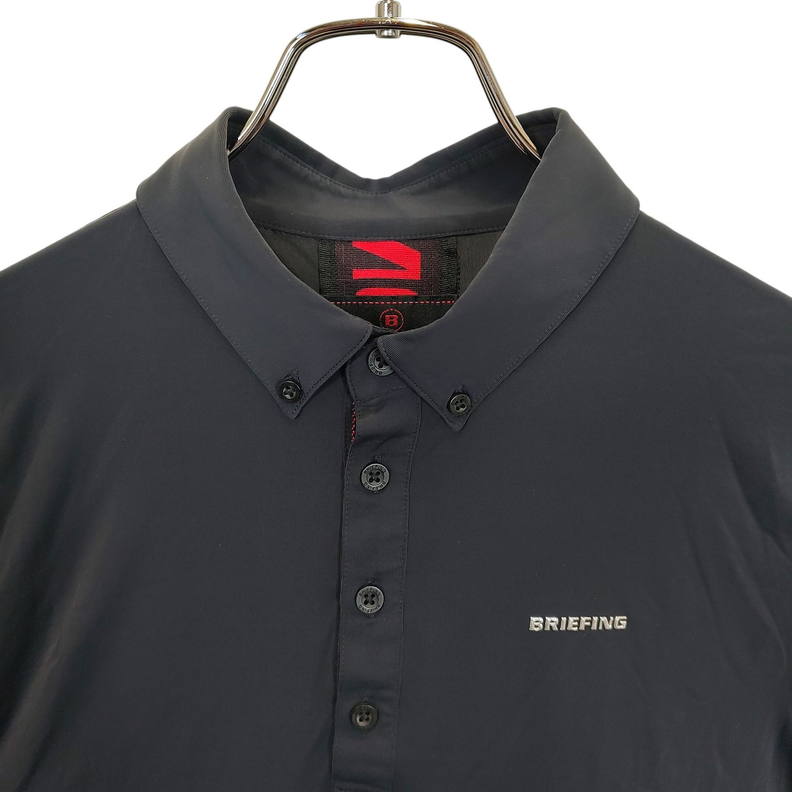 未使用【試着のみ】BRIEFING ブラック ポロシャツ M BRIEFING (ブリーフィング) ゴルフウェア(トップス) メンズ SIZE M