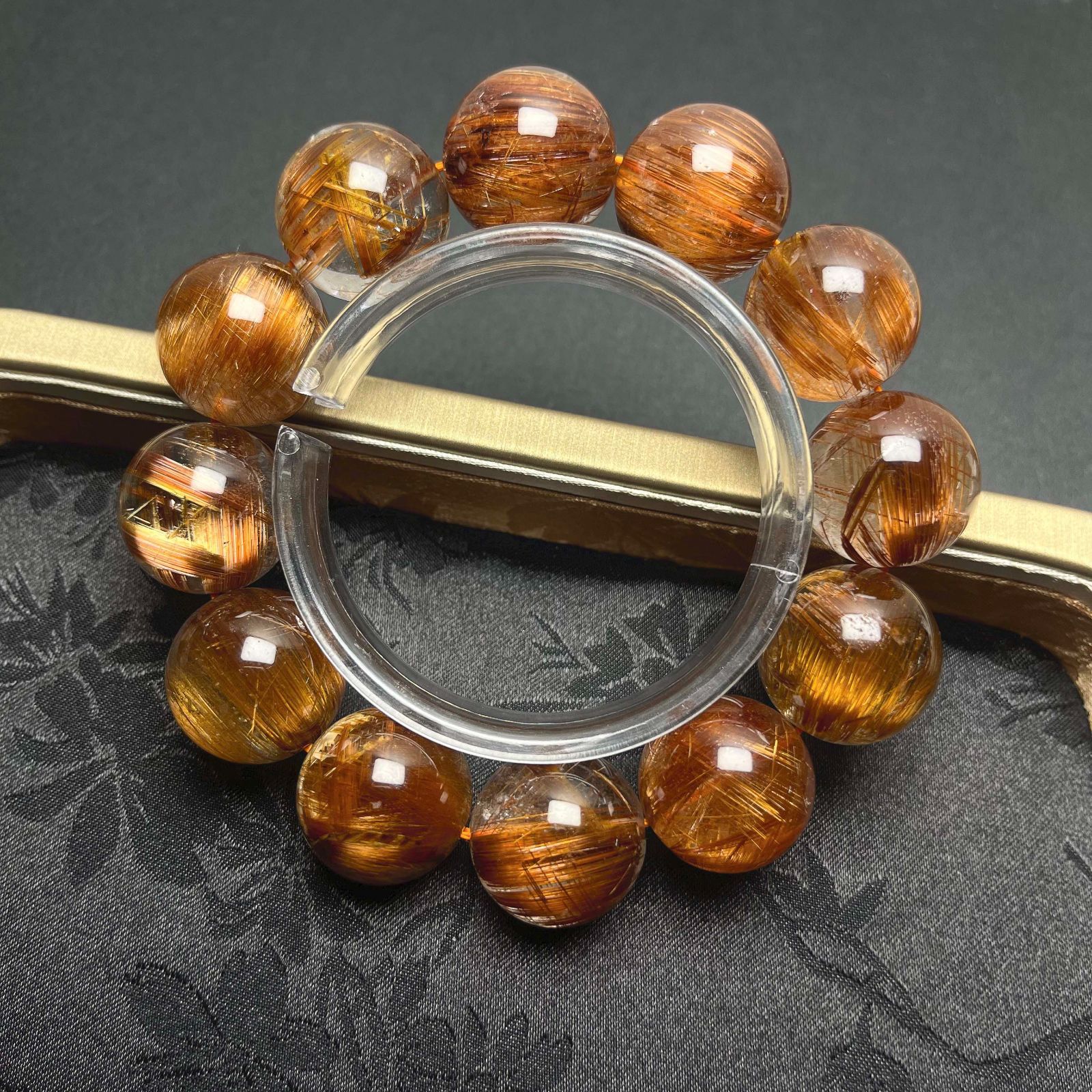 【 大感謝セール】 綺麗 定価457万円☆ROBEAN・猫目銅髪ルチルクォーツ EU製 クリスタル、水晶