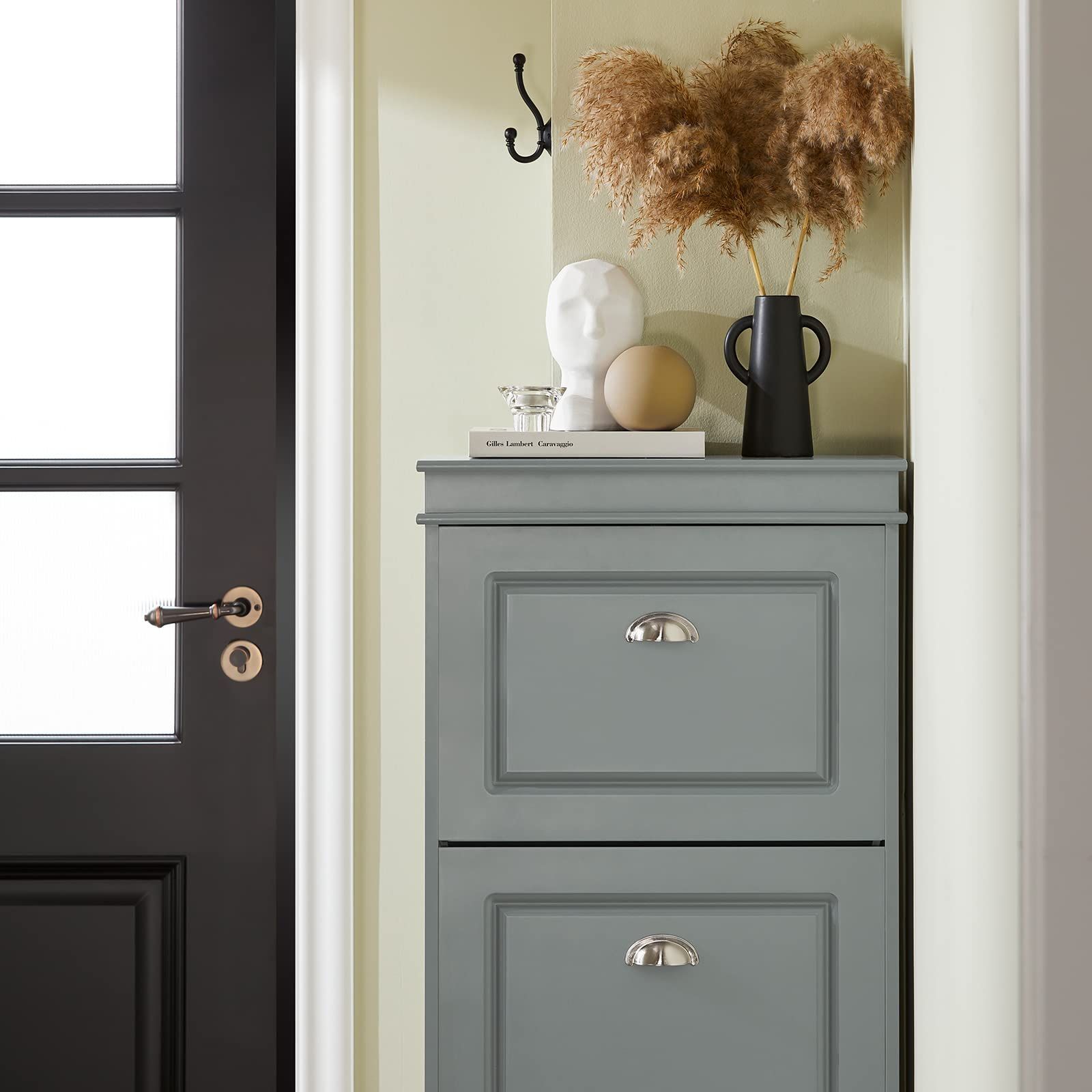 在庫処分】シューズボックス 薄型 フラップ 下駄箱 スリム