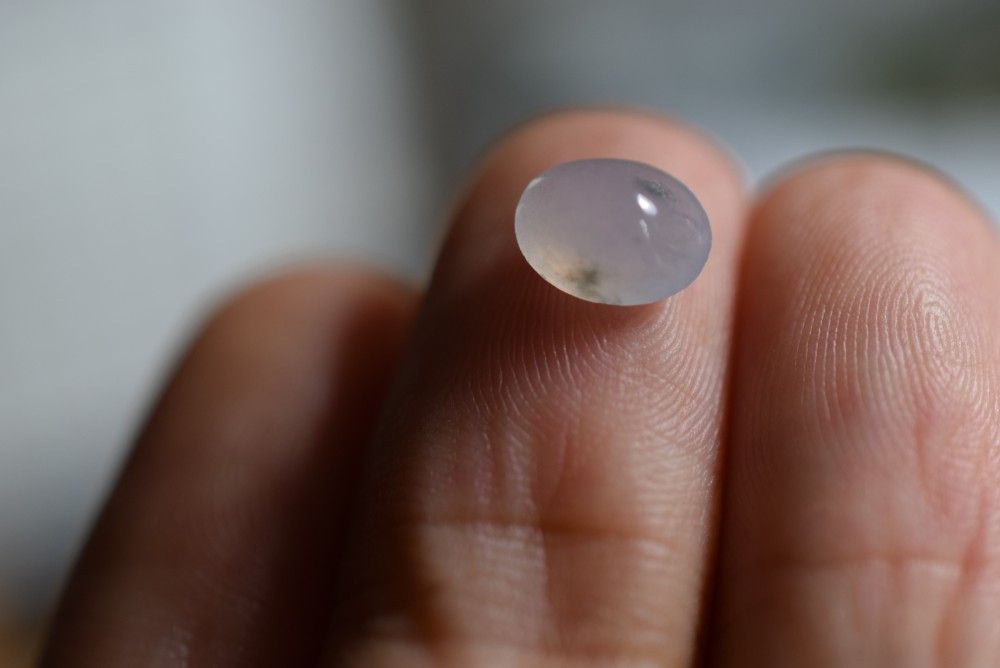 RS11-42 氷種 超薄ラベンダー 花青 ミャンマー産 天然 A貨 本翡翠