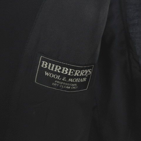 バーバリーズ Burberrys ヴィンテージ 80年代 スーツ セットアップ テーラードジャケット ダブル スラックス ツータック 背抜き  サイドベンツ ウール モヘヤ混 紺 ネイビー □GY14 - メルカリ