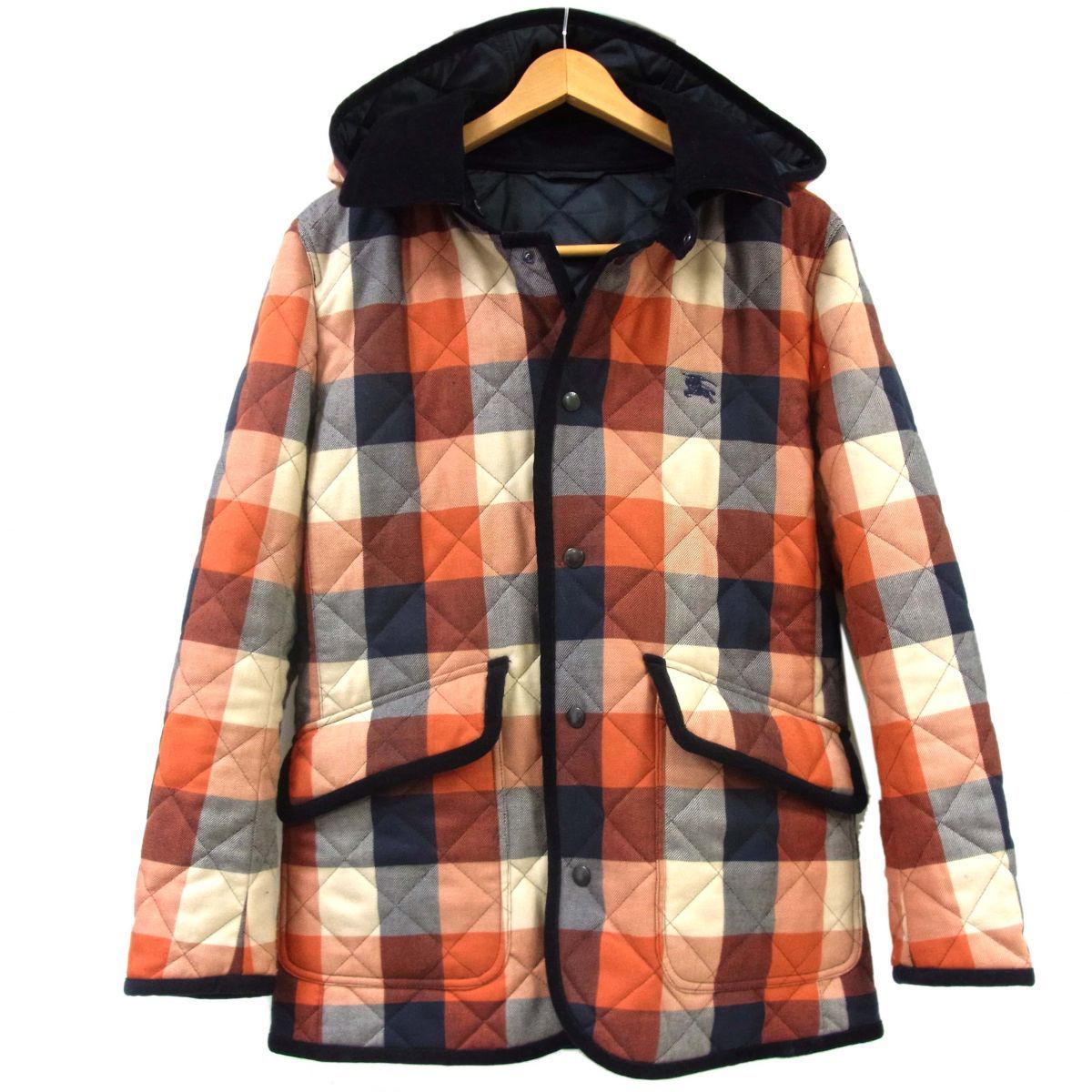 美品◇BURBERRY BLACK LABEL キルティングジャケット チェック柄 株式 